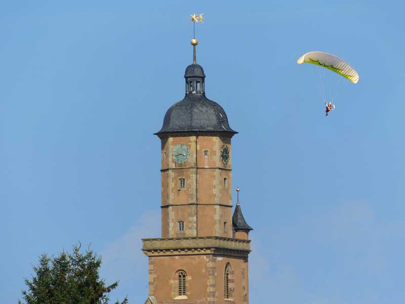 Anflug auf Volkach